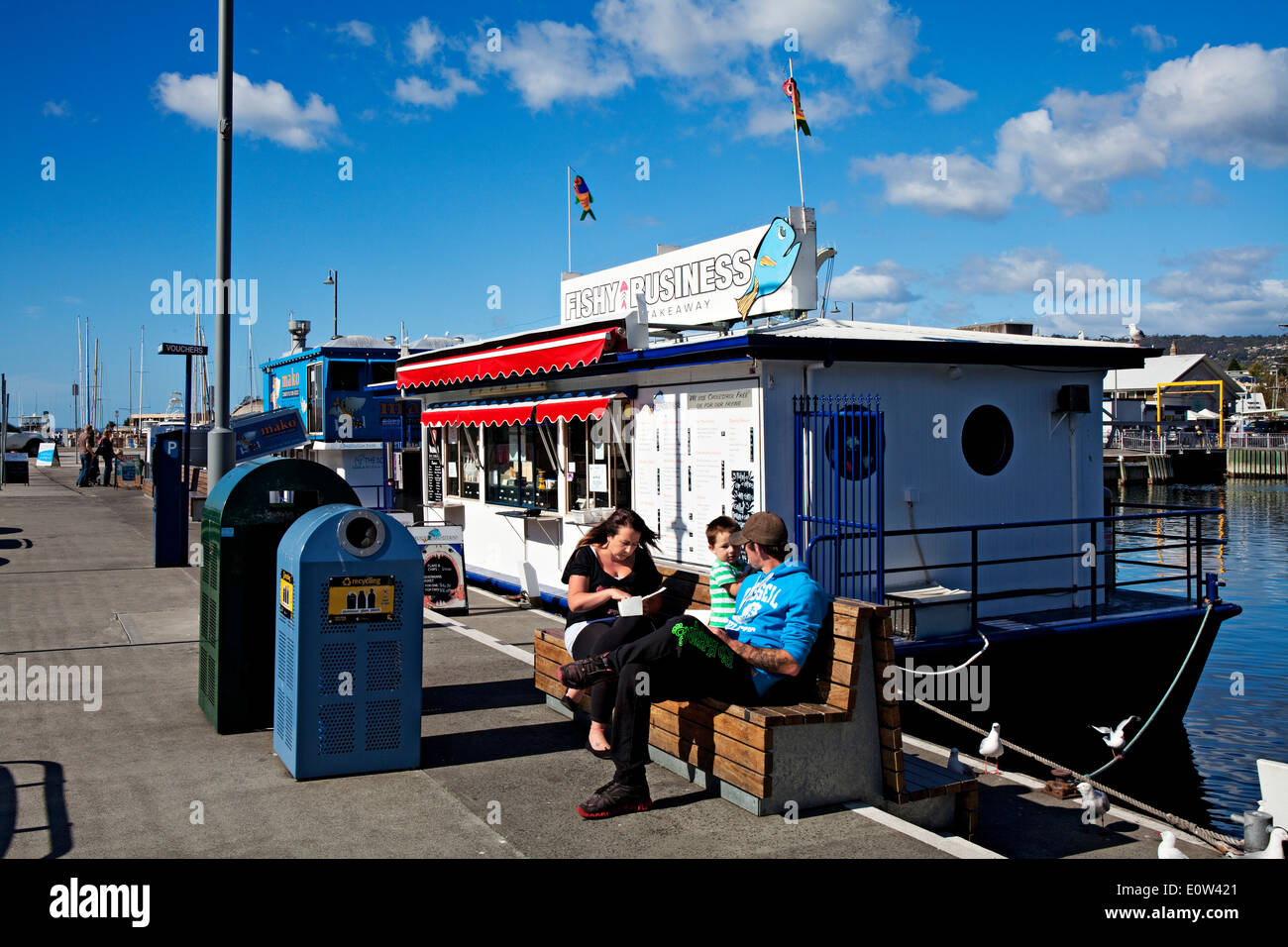 Hobart Australia / The Fishy Business fish punt at Hobart`s